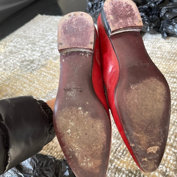 Santoni red leather shoes - Picture 3 of 4